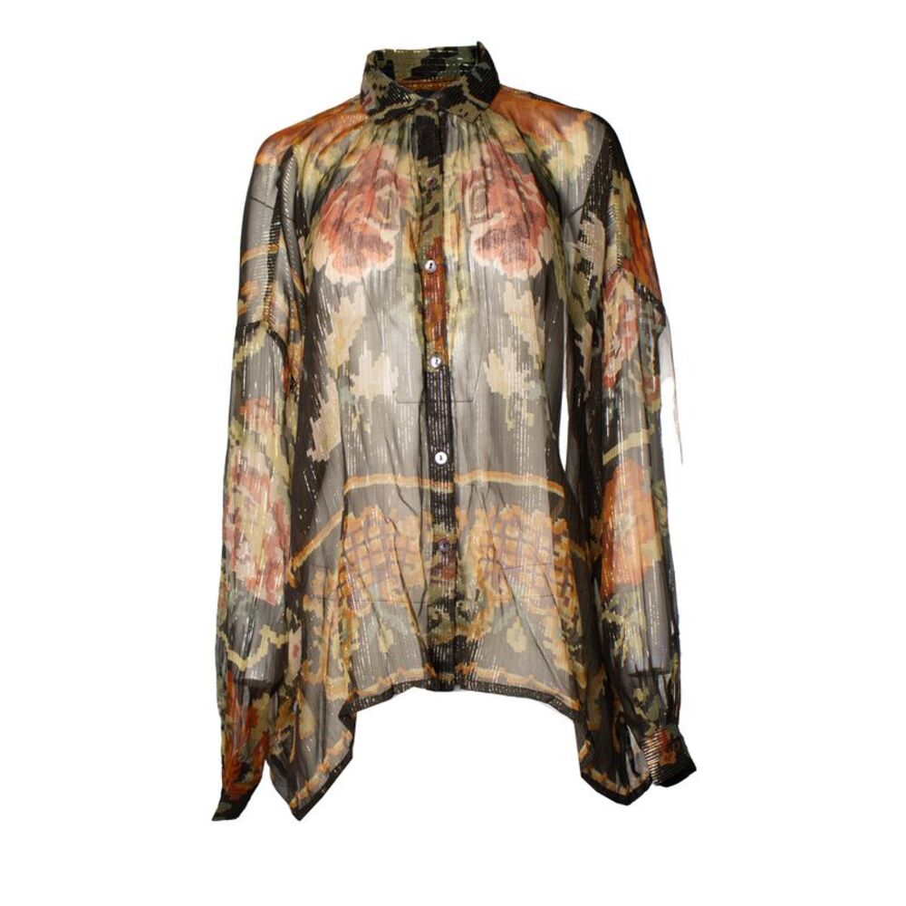 Mes Demoiselles, floral printed Moroki lurex blouse